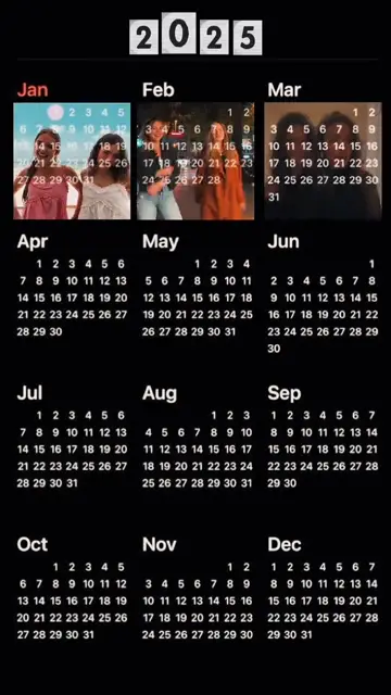Превью шаблона «Calendar 2025 bestie»