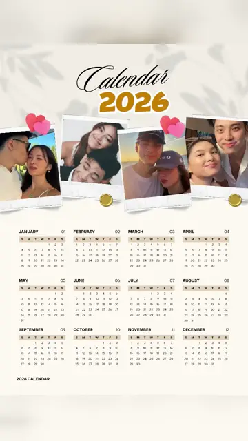 Превью шаблона «couple 2026 calendar»