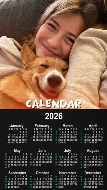 Превью шаблона «2026 calendar»