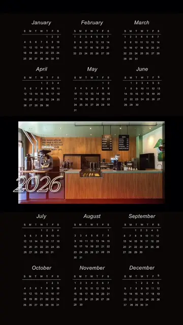 Превью шаблона «2026calendar(black)»