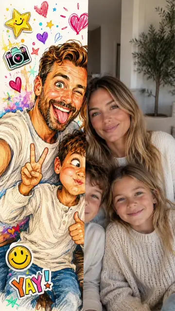 Превью шаблона «Funny Fam Caricature»