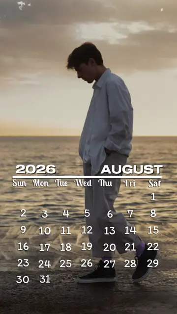 Превью шаблона «AUGUST 2026 CALENDAR»