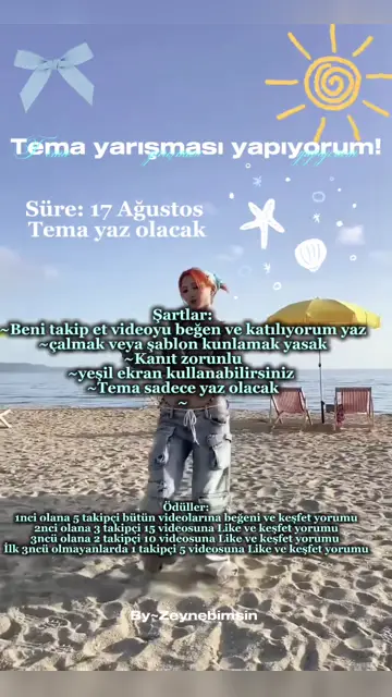 Превью шаблона «Tema yarışması🤏🏻☀️»