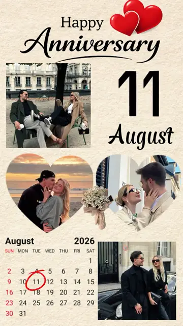 Превью шаблона «Anniversary 11 Augus»