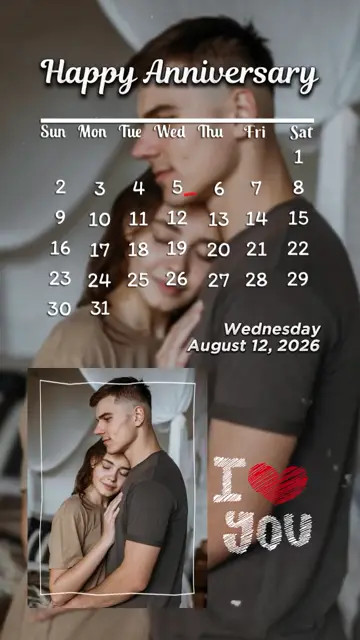 Превью шаблона «12 AUGUST ANNIV»